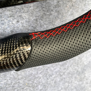 czd auto parts carbon fiber steering wheel for Infiniti G37 with red stitch