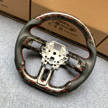 Load image into Gallery viewer, CZD auto parts for Ford Mustang 2015-2017 carbon fiber steering wheel with red wire forged carbon