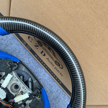 Load image into Gallery viewer, CZD autoparts for Acura ZDX 2009-2012 carbon fiber steering wheel with blue perforated leather side