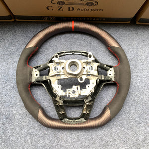 czd auto parts carbon fiber steering wheel for Honda 11th gen Civic XI 2021-2022 with matte red wire carbon fiber