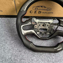 Load image into Gallery viewer, czd auto parts carbon fiber steering wheel for Honda civic 2006-2008 with black perforated leather