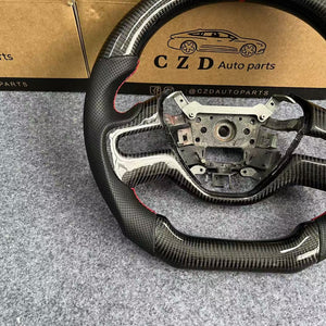 czd auto parts carbon fiber steering wheel for Honda civic 2006-2008 with black perforated leather