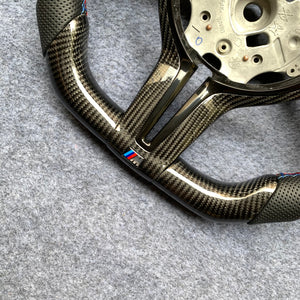 CZD Autoparts For BMW X5 M F85 X6 M F86 carbon fiber steering wheel gloss carbon fiber top&bottom