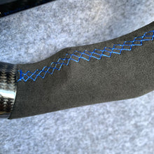 Load image into Gallery viewer, czd auto parts carbon fiber steering wheel for Infiniti G37 with blue thumb grips