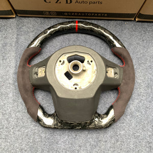 CZD Autoparts For TOYOTA SUPRA A90 A91 MK5 2020-2021carbon fiber steering wheel with Japanese LED