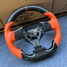 Load image into Gallery viewer, CZD auto parts for Z33 carbon fiber steering wheel with orange perforated leather side
