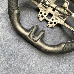 CZD Autoparts For Ford Mustang 2018-2022 carbon fiber steering wheel matte forged carbon fiber top&bottom