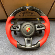 Load image into Gallery viewer, CZD auto parts for Cayman 718 Cayman Models - 2014 - 2023  carbon fiber steering wheel with airbag cover