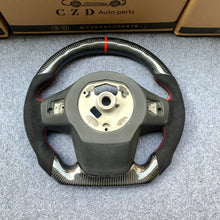 Load image into Gallery viewer, CZD auto parts for TOYOTA SUPRA A90 A91 MK5 2020-2021 carbon fiber steering wheel with black alcantara leather side &amp; LED