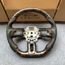 Load image into Gallery viewer, 2015-2017 Ford Mustang carbon fiber steering wheel with blake perforated leather