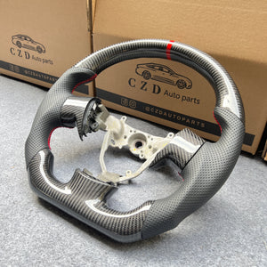 czd auto parts carbon fiber steering wheel for Corolla 2010-2013 with red stitch