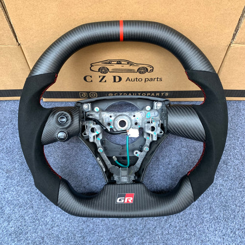 czd auto parts carbon fiber steering wheel for Toyota IQ with printing logo