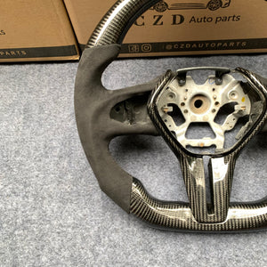 2018-2019 Infiniti Q50/Q60/QX50 carbon fiber steering wheel with round top round bottom shape from czd auto parts