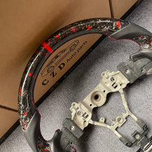 Load image into Gallery viewer, CZD auto parts for Subaru WRX STI  2015-2020 carbon fiber steering wheel with forged carbon fiber with red flakes