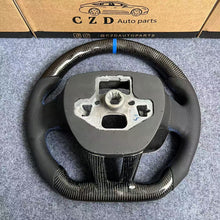 Load image into Gallery viewer, CZD auto parts for Ford Escape 2017-2019 carbon fiber steering wheel with blue stripe line