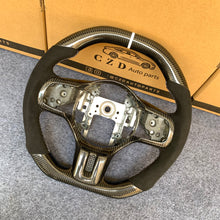 Load image into Gallery viewer, CZD auto parts carbon fiber steering wheel for Mitsubishi Lancer Evolution Evo 10 with white stripe