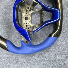 Load image into Gallery viewer, czd auto parts carbon fiber steering wheel for Honda 10th gen Accord EXL EX LX/Insight with blue perforated leather