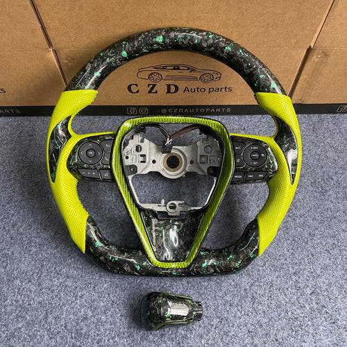 czd auto parts carbon fiber steering wheel for 8thgen camry with thumb grips