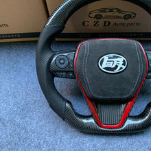Load image into Gallery viewer, CZD Autoparts for Toyota Avalon 2018-2022 carbon fiber steering wheel black alcantara with airbag cover