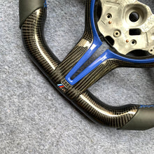 Load image into Gallery viewer, CZD Autoparts For BMW X5 M F85 X6 M F86 carbon fiber steering wheel inner trim in gloss blue