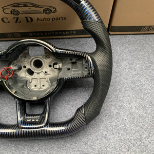 CZD Autoparts For Volkswagen Golf 7 GTI 201-2016 carbon fiber steering wheel with Japanese LED