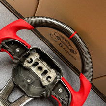 Load image into Gallery viewer, CZD auto parts for Dodge (SRT) Challenger 2015-2021 carbon fiber steering wheel with red perforated leather side