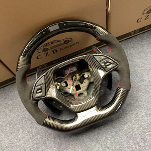 CZD auto parts carbon fiber steering wheel for Chevrolet Corvette C7 2014-2019 with alcantara and red stitching