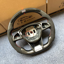 Load image into Gallery viewer, CZD auto parts for Mercedes Benz W205 AMG C43 GLA 45 C218 W213 X253 C253 W166 W222 R172 R231 carbon fiber steering wheel with LED &amp; alcantara leather side