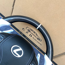 Load image into Gallery viewer, CZD auto parts carbon fiber steering wheel for Lexus IS250 /300 2006-2013 with white stitching