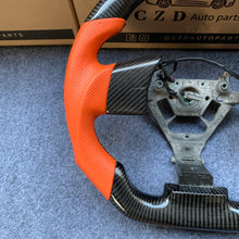 Load image into Gallery viewer, CZD autoparts for Infiniti FX35 FX45 S50 2003-2008 carbon fiber steering wheel with orange perforated leather side