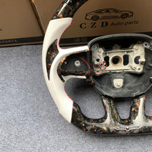 Load image into Gallery viewer, CZD auto parts for Dodge Durango 2018-2021 carbon fiber steering wheel with red &amp; golden flakes forged carbon fiber