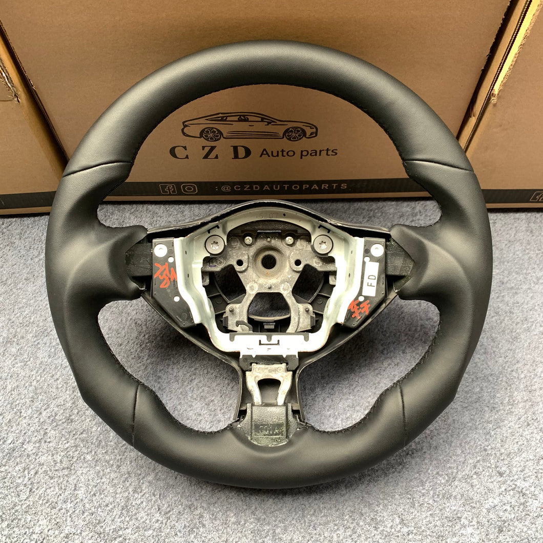 CZD autoparts for Nissan Juke 2011-2017 carbon fiber steering wheel with full smooth leather side