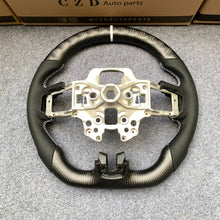 Load image into Gallery viewer, CZD for 2018-2023 Ford SHELBY GT350 carbon fiber steering wheel with white stripe line