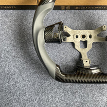 Load image into Gallery viewer, CZD autoparts for  Chevrolet Corvette C6 Z06 C6 2005-2013 carbon fiber steering wheel with gray  smooth leather side