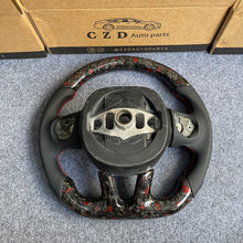 Load image into Gallery viewer, CZD auto parts for Dodge Durango 2018-2021 carbon fiber steering wheel with red flakes forged carbon fiber