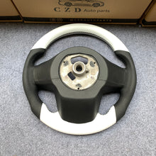 Load image into Gallery viewer, CZD auto parts for TOYOTA SUPRA A90 A91 MK5 2020-2021 carbon fiber steering wheel with white perforated leather top &amp; bottom