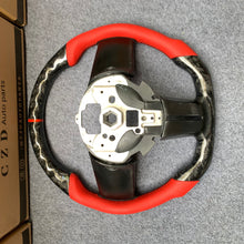 Load image into Gallery viewer, CZD autoparts for  Ford Mustang 2009-2014  carbon fiber steering wheel with red perforated leather side