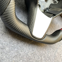 Load image into Gallery viewer, Tesla Model 3 2017/2018/2019/2020 carbon fiber steering wheel from CZD with white trim