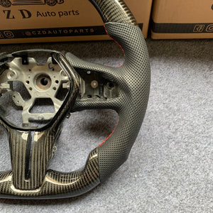czd auto parts carbon fiber steering wheel for Infiniti Q60 2016-2018 with red stripe