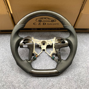 czd auto parts carbon fiber steering wheel for Toyota Highlander with perforated leather