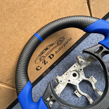 Load image into Gallery viewer, CZD autoparts for Nissan GTR R35 2009-2016 steering wheel with blue perforated leather side