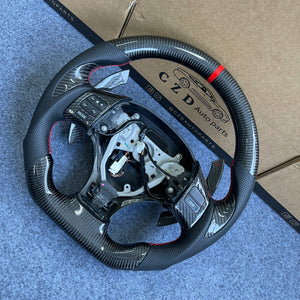 CZD auto parts carbon fiber steering wheel for Lexus IS250 /300 /350 2006-2013 with red sign paddle shifters
