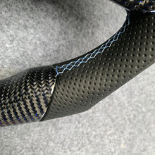 Load image into Gallery viewer, CZD auto parts for Volkswagen Golf 7 GTI Golf R MK7 VW Polo GTI Scirocco 2015 2016 carbon fiber steering wheel with blue wire carbon fiber