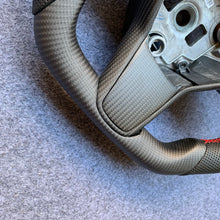Load image into Gallery viewer, Tesla Model 3 2017/2018/2019/2020 carbon fiber steering wheel from CZD with black leather