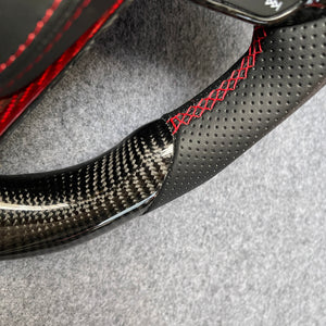 czd auto parts carbon fiber steering wheel for Toyota 8th gen Camry se xse le xle 2018-2022 with black perforated leather