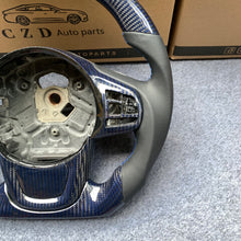 Load image into Gallery viewer, CZD auto parts for TOYOTA SUPRA A90 A91 MK5 2020-2021 carbon fiber steering wheel with blue &amp; black carbon