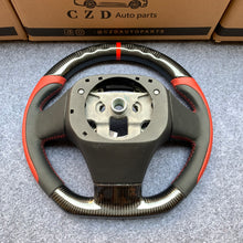 Load image into Gallery viewer, CZD auto parts for  Chevrolet Corvette C6 Z06 C6 2005-2013 carbon fiber steering wheel with outside red leather and inside black leather