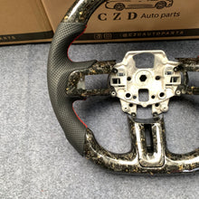 Load image into Gallery viewer, 2015-2017 Ford Mustang/SHELBY GT350 carbon fiber steering wheel with forged carbon fiber gold flakes