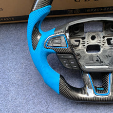 Load image into Gallery viewer, 2017-2018 Ford EcoSport/Escape/Focus RS ST/Kuga/C-MAX/Grand C-Max/EcoSport SE carbon fiber steering wheel with perforated leather from czd auto parts