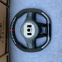 Load image into Gallery viewer, CZD auto parts for Mercedes Benz AMG A35 W177 GT C190 C43 W205 C63S W205 CLA35 C118 2019-2021 carbon fiber steering wheel with black alcantarra leather